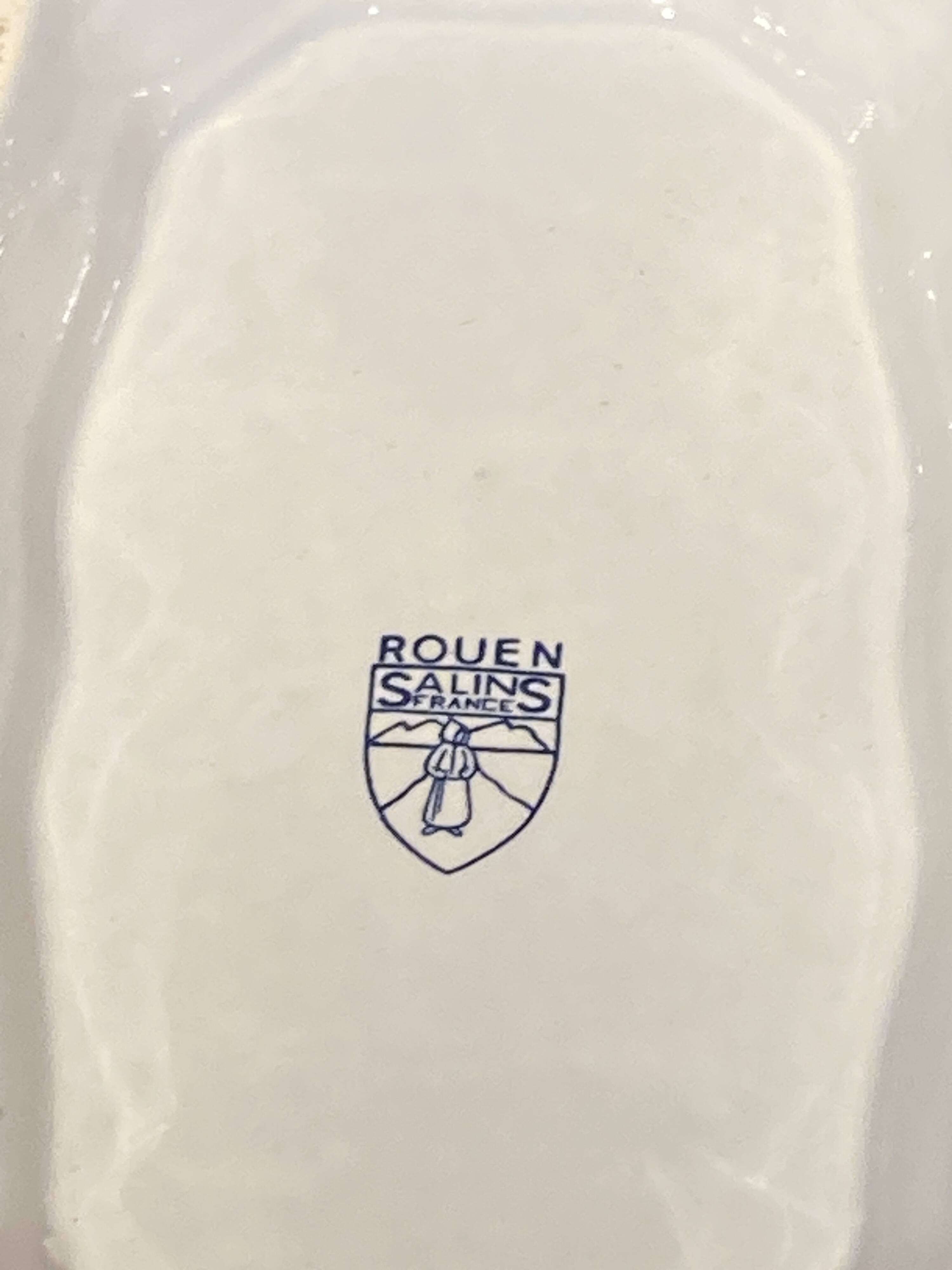 Tureen and its porcelain dish Rouen Salins France