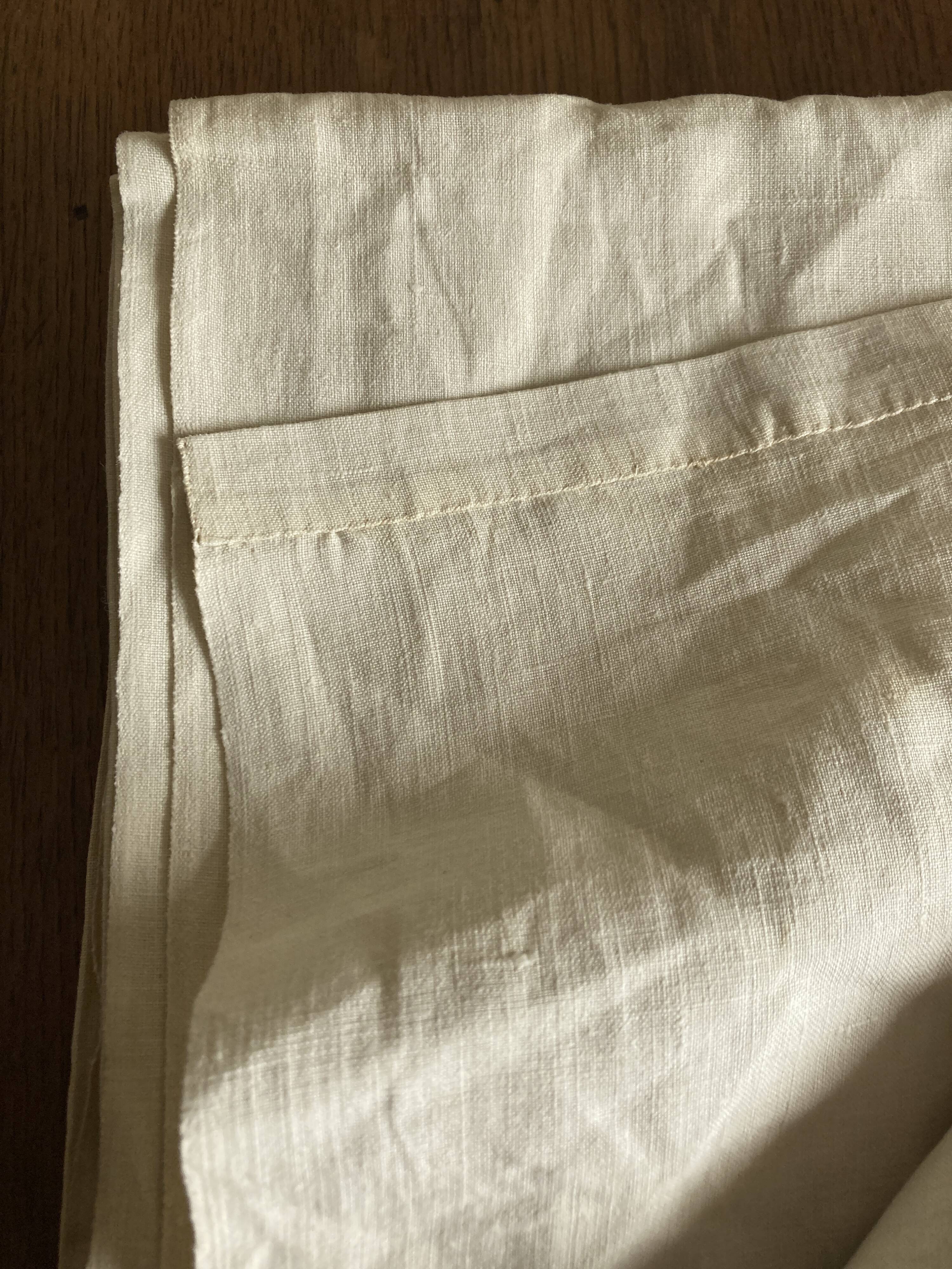 Drap de réserve 1960 en toile de lin brut 210x330