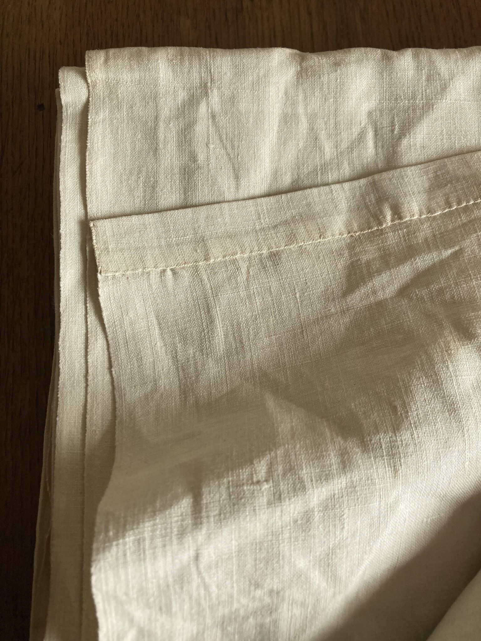 Drap de réserve 1960 en toile de lin brut 210x330