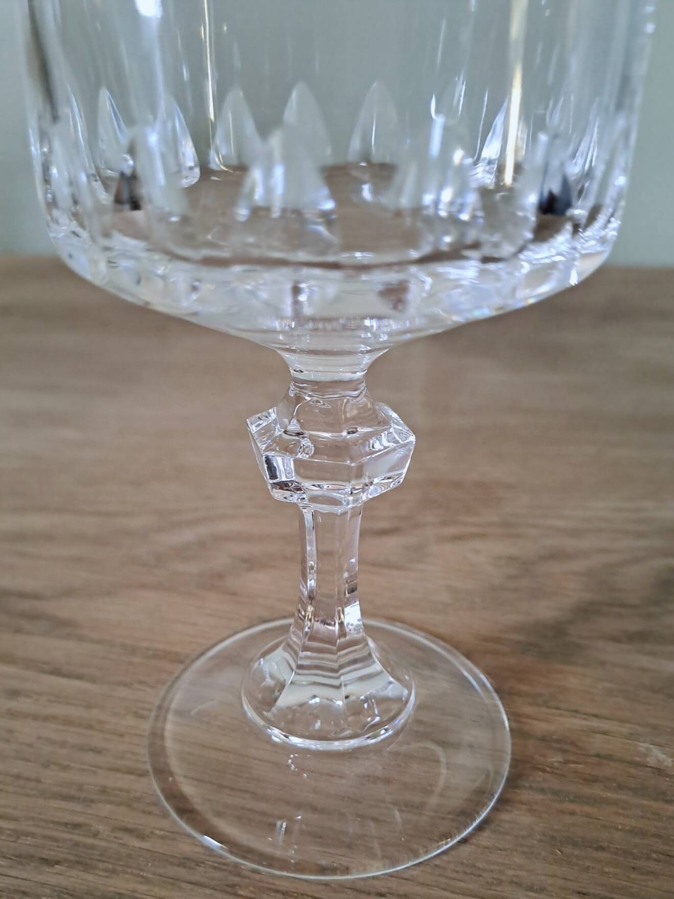 6 verres à pied en cristal