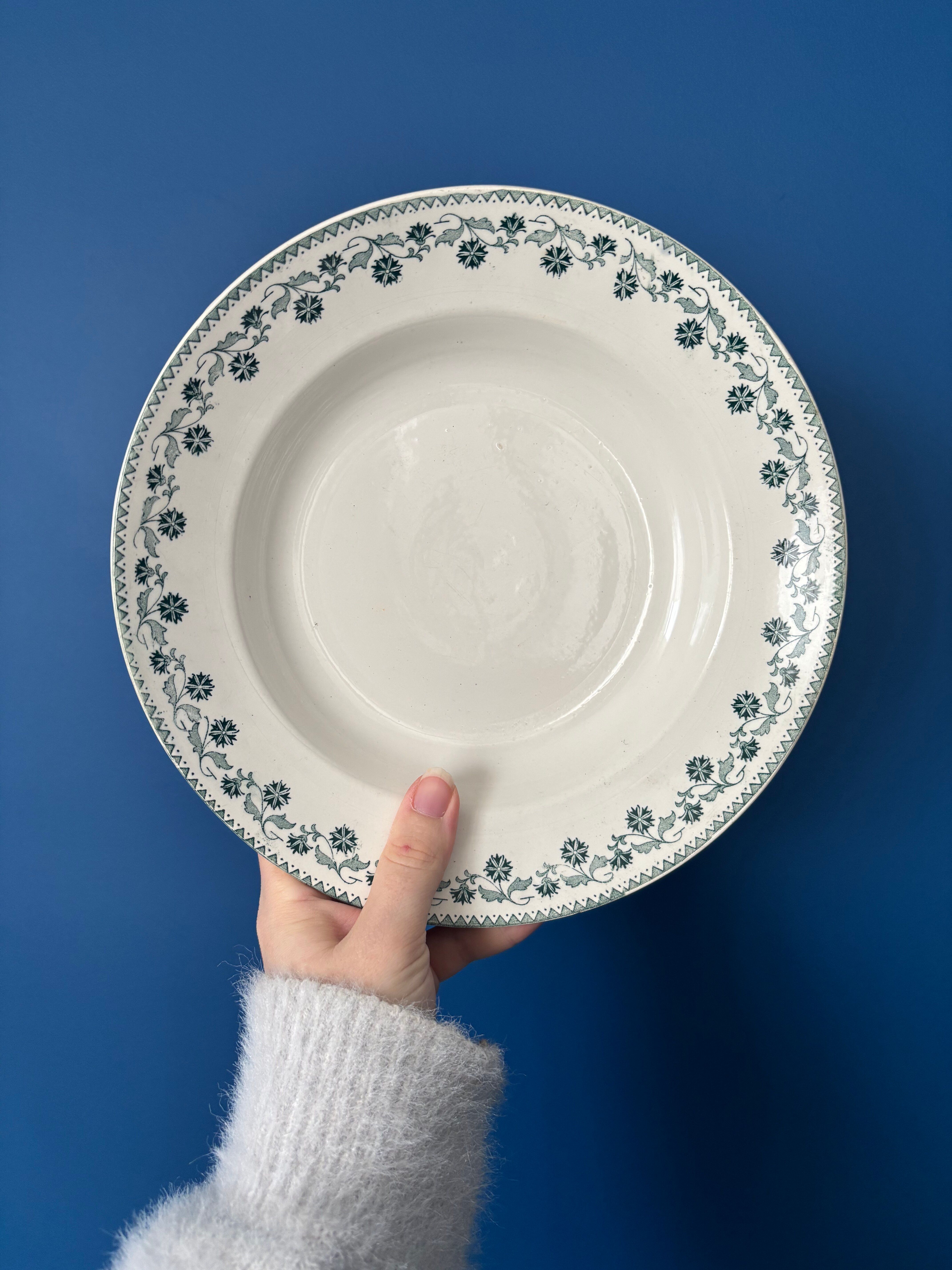 Set of 4 deep plates Terre de Fer Moulin des Loups model George