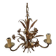 Lustre épis de blé fer doré de 1970, Italie