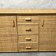Vintage woven rattan and natural bamboo sideboard - Italy 1970s