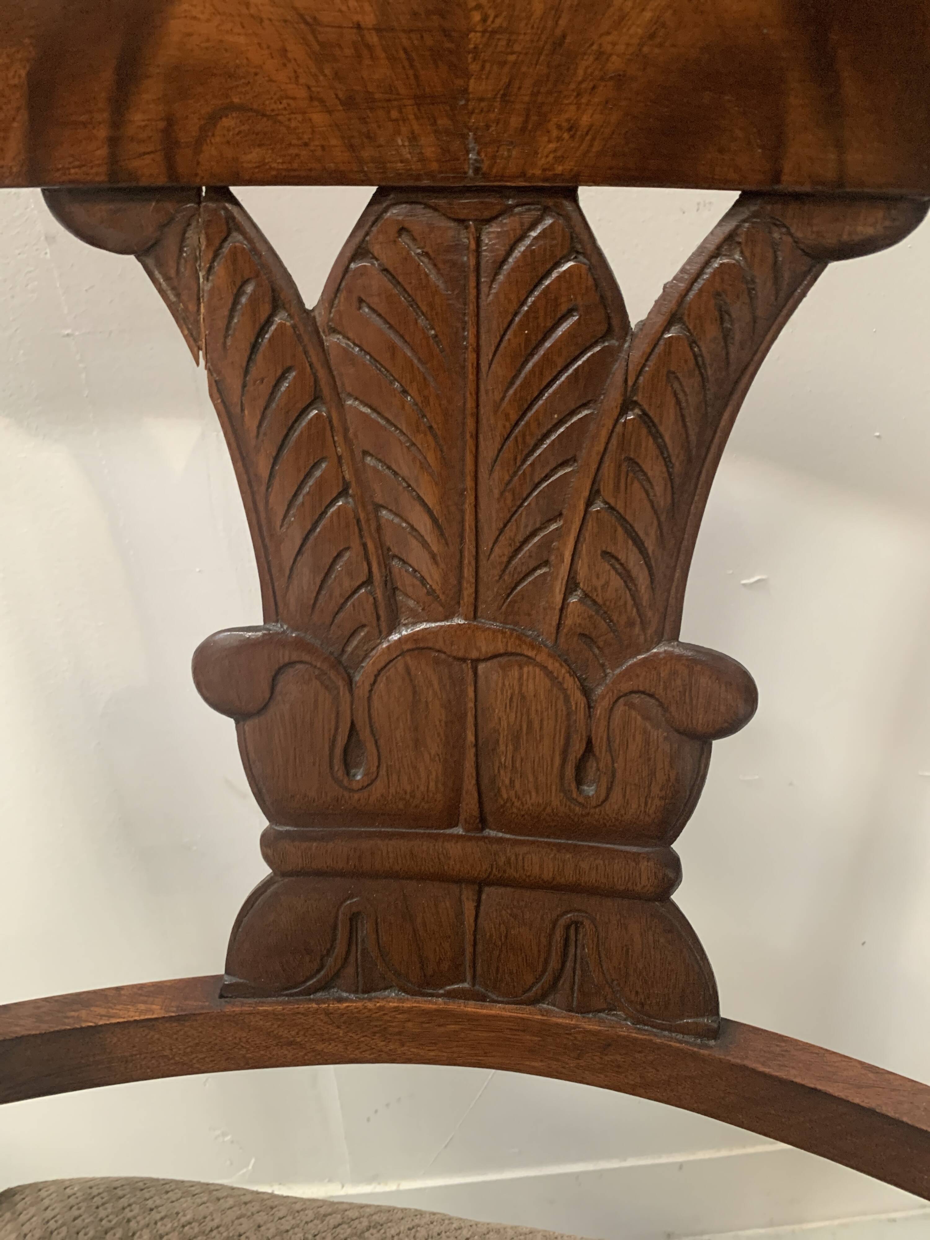 Pair of 19th century mahogany armchairs
