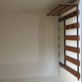 Vintage modernist wall coat holder with mirror, 1960s