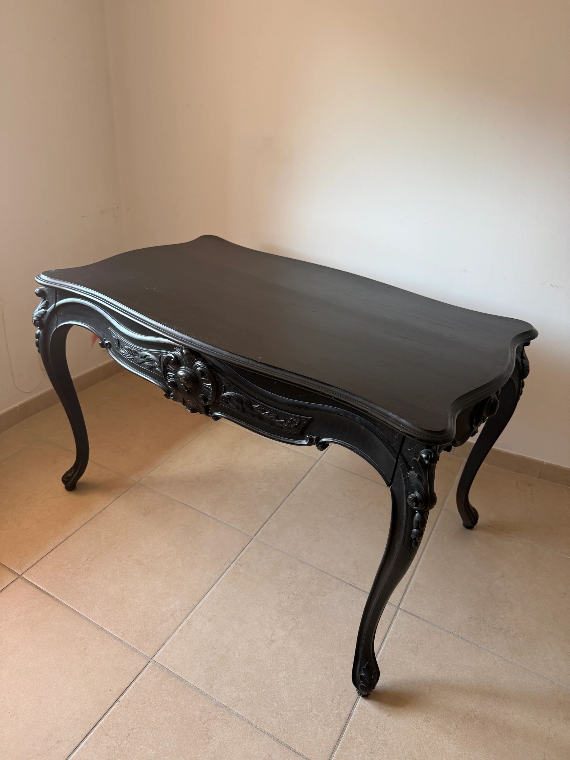 Table à manger  / bureau baroque en hêtre noir