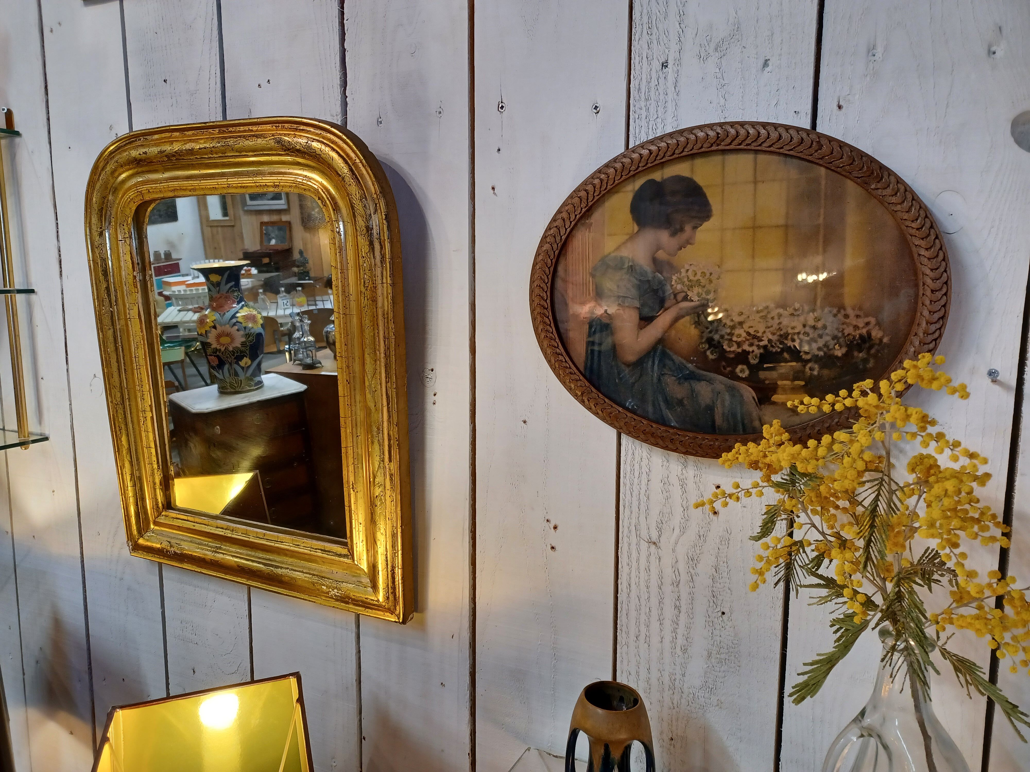 Louis philippe mirror, gilded wood