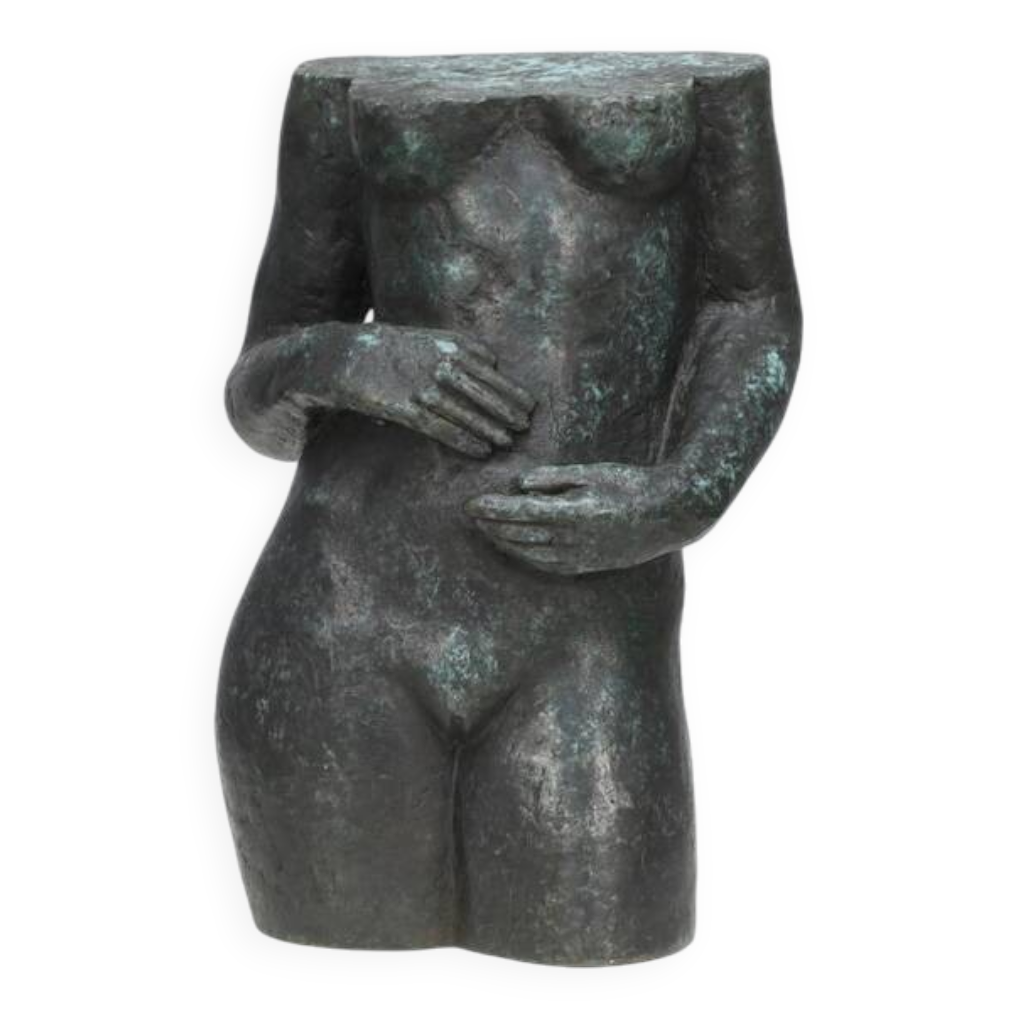 Female Torso Sculpture in Bronze, signed Gerard, edition 2/8