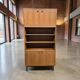 Bibliothèque / vitrine vintage en bois MDK