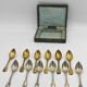 Housewife of 12 small spoons in silver metal from ruolz