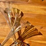 2 large iridescent champagne flutes