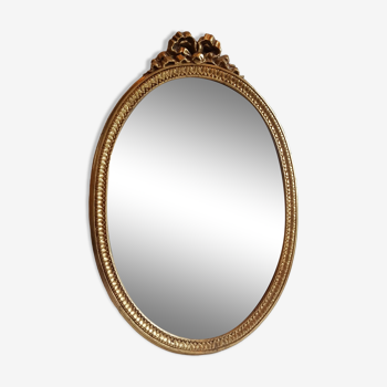 Miroir ruban doré 64 x 42 cm