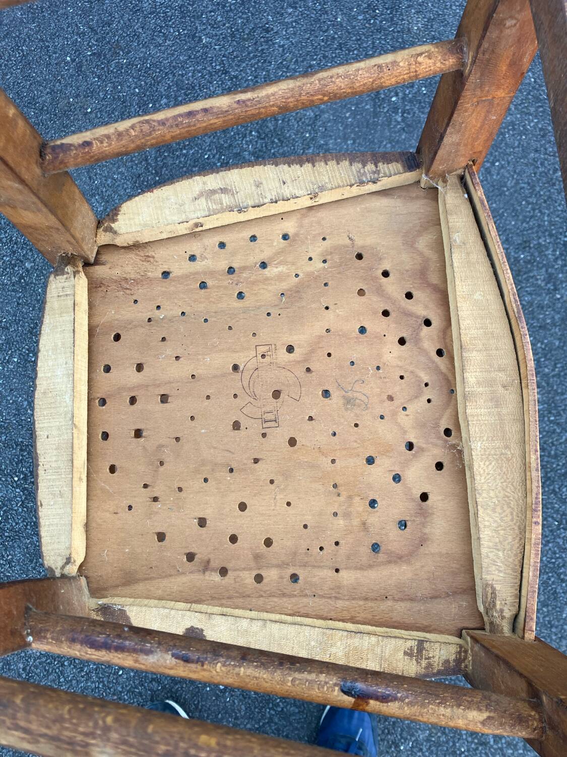 Vintage Bistro Wood Chairs Stamped Luterma