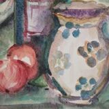 Oil painting on canvas depicting Still Life, Serini, 1994