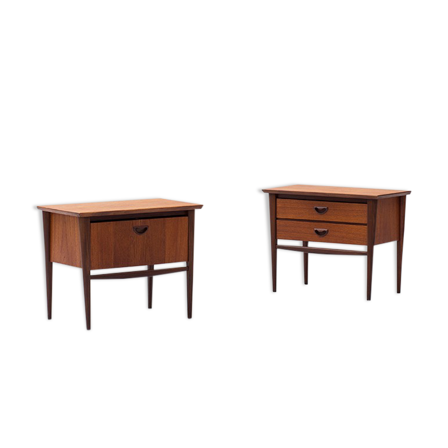 Tables de chevet de Louis Van Teeffelen pour Wébé, Hollande, années 1960