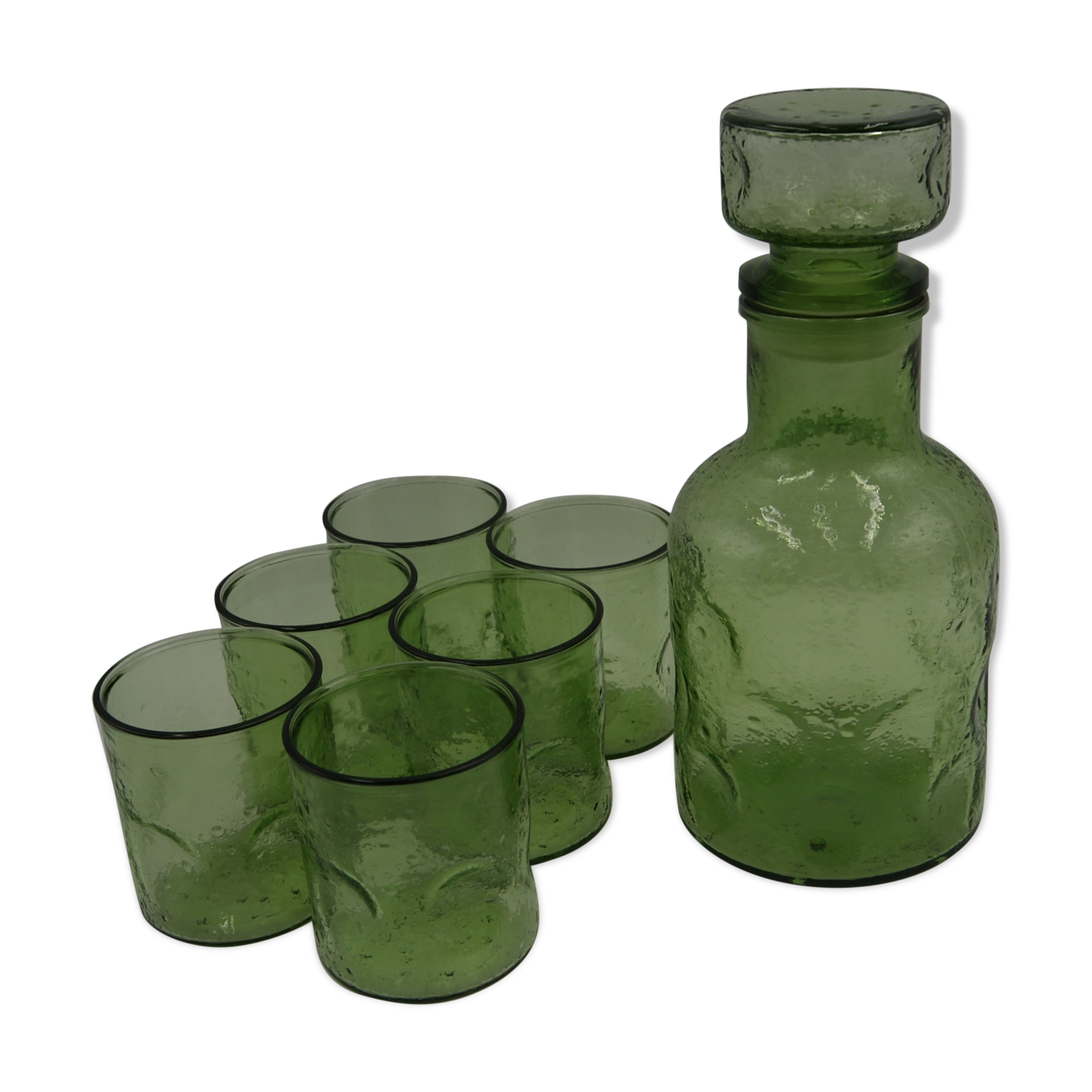 Vintage glass aperitif service