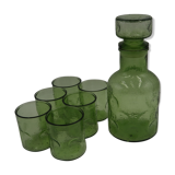 Vintage glass aperitif service