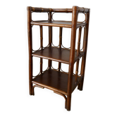 Rattan side table / bedside table bamboo style rattan bedside table bamboo style 70s