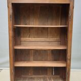 Walnut glazed bookcase with nineteenth century rose window