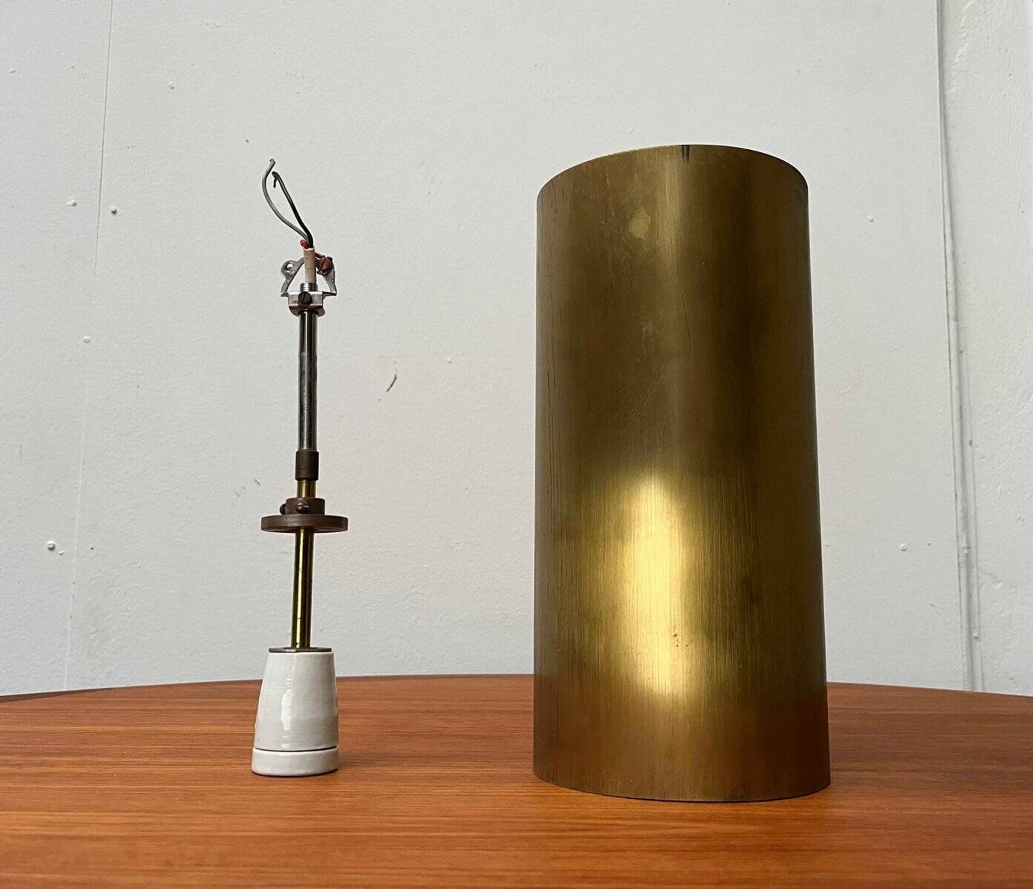Brass tube pendant lamp in mid-century style, 1960s.