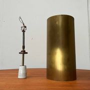 Brass tube pendant lamp in mid-century style, 1960s.