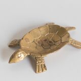 Ashtray / empty turtle brass pockets