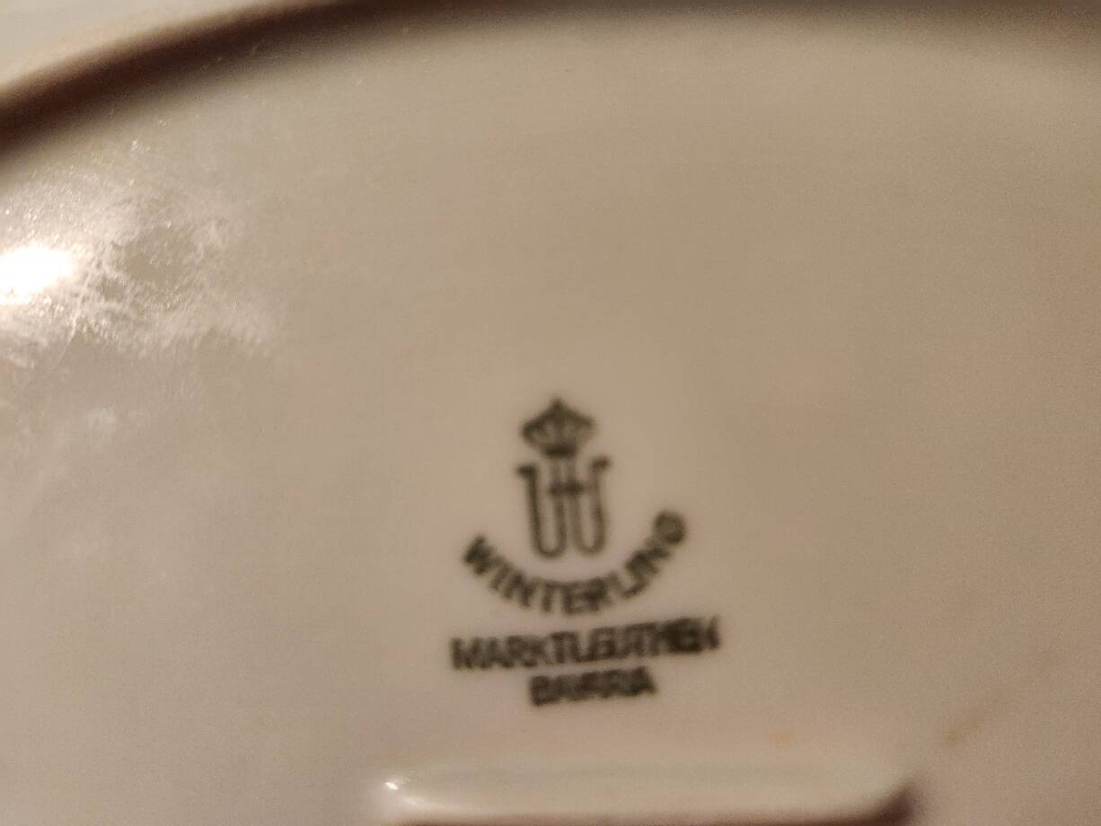 Pair of small oval designer dishes 70 Winterling Marktleuthen Bavaria