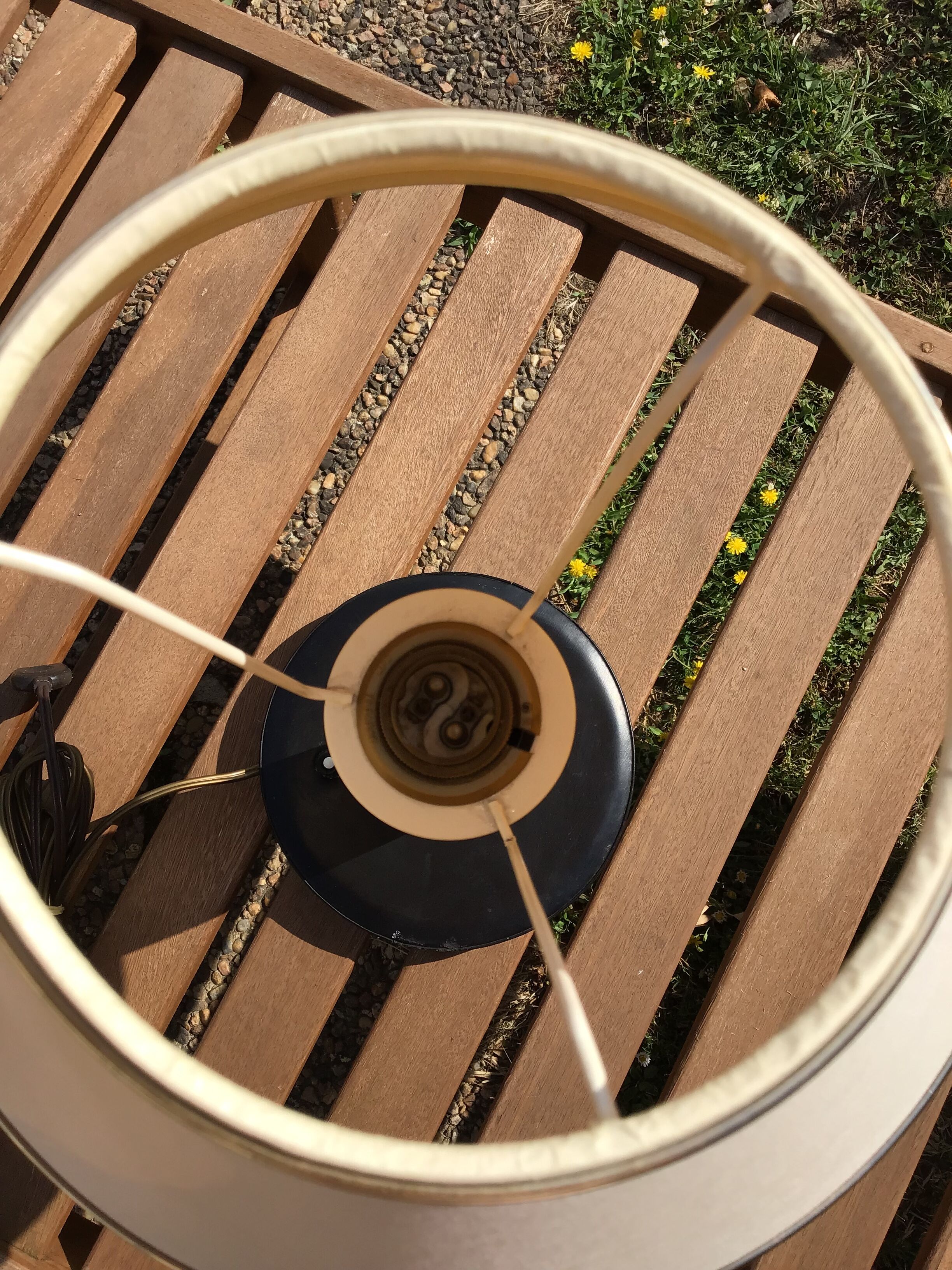 Vintage leather lamp