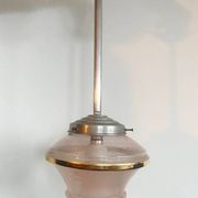 Pink glass pendant light