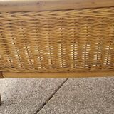 Bamboo and wicker magazine rack 1970