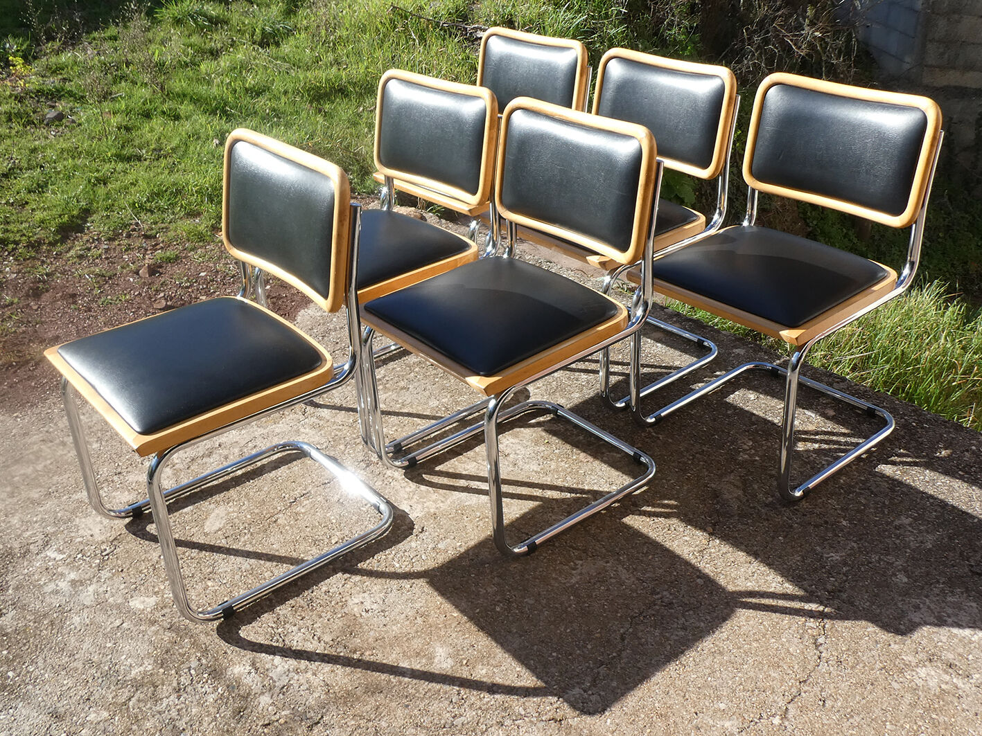 Lot de 6 chaises Cesca B32 par Marcel Breuer