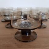 Vintage Mobil Oil champagne glass 1970