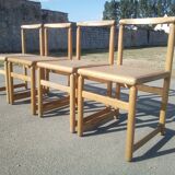 Series of 4 chairs with new canning