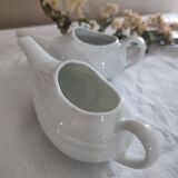 Duo de saucières porcelaine blanche ancien biberon malade