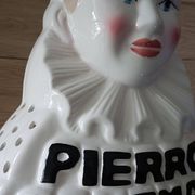 Advertising lollipop display with gourmet Pierrot bust in porcelain