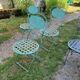 Chaises pliantes de jardin en fer forgé