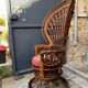 Emmanuelle rattan armchair Peacock 1960