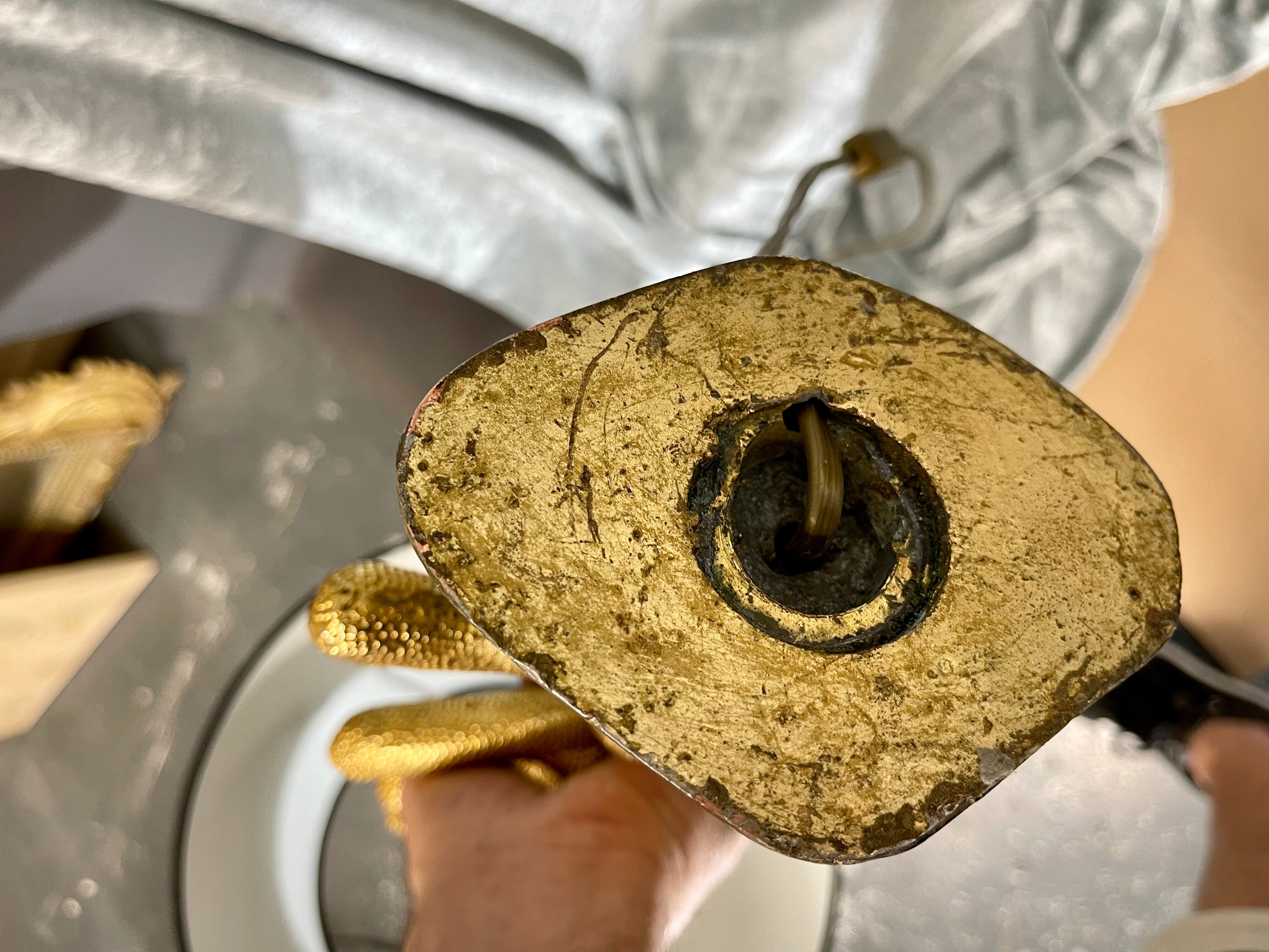 Lampe bronze doré de Stéphane Galerneau