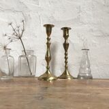 Brass candlestick duo