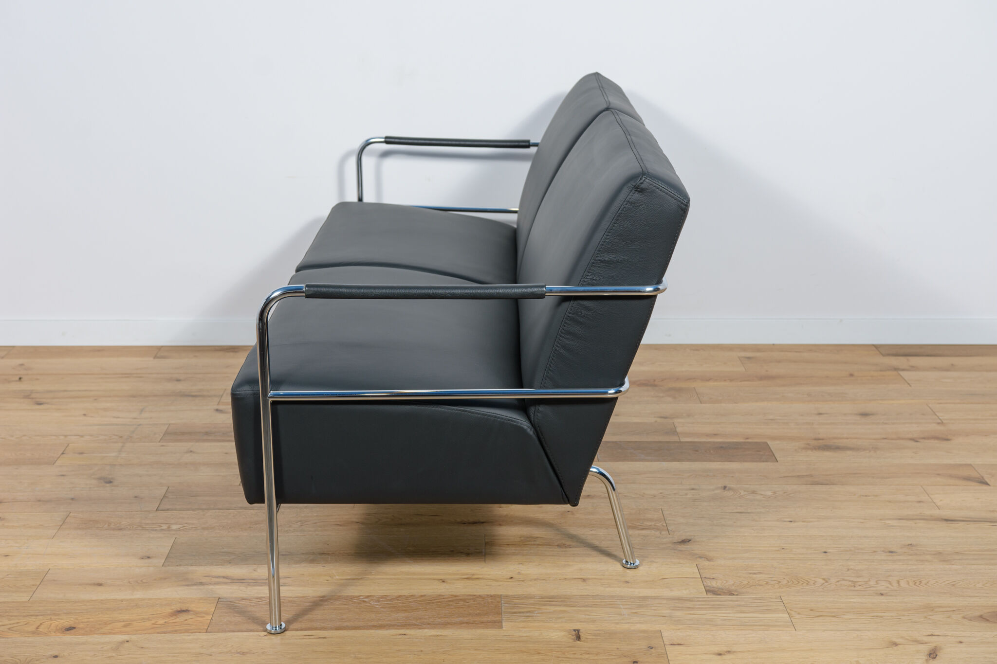 Swedish Leather Sofa and Armchair by Gunilla Allard for Lammhults, 1990s, Set of 2