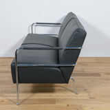 Swedish Leather Sofa and Armchair by Gunilla Allard for Lammhults, 1990s, Set of 2