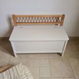 Old wooden and rattan chest