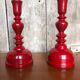 Old candle holders le bon marché turned wood