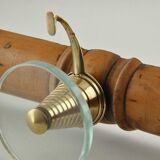 Porte manteaux en bois et laiton - 1950