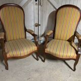 Voltaires armchairs / pair