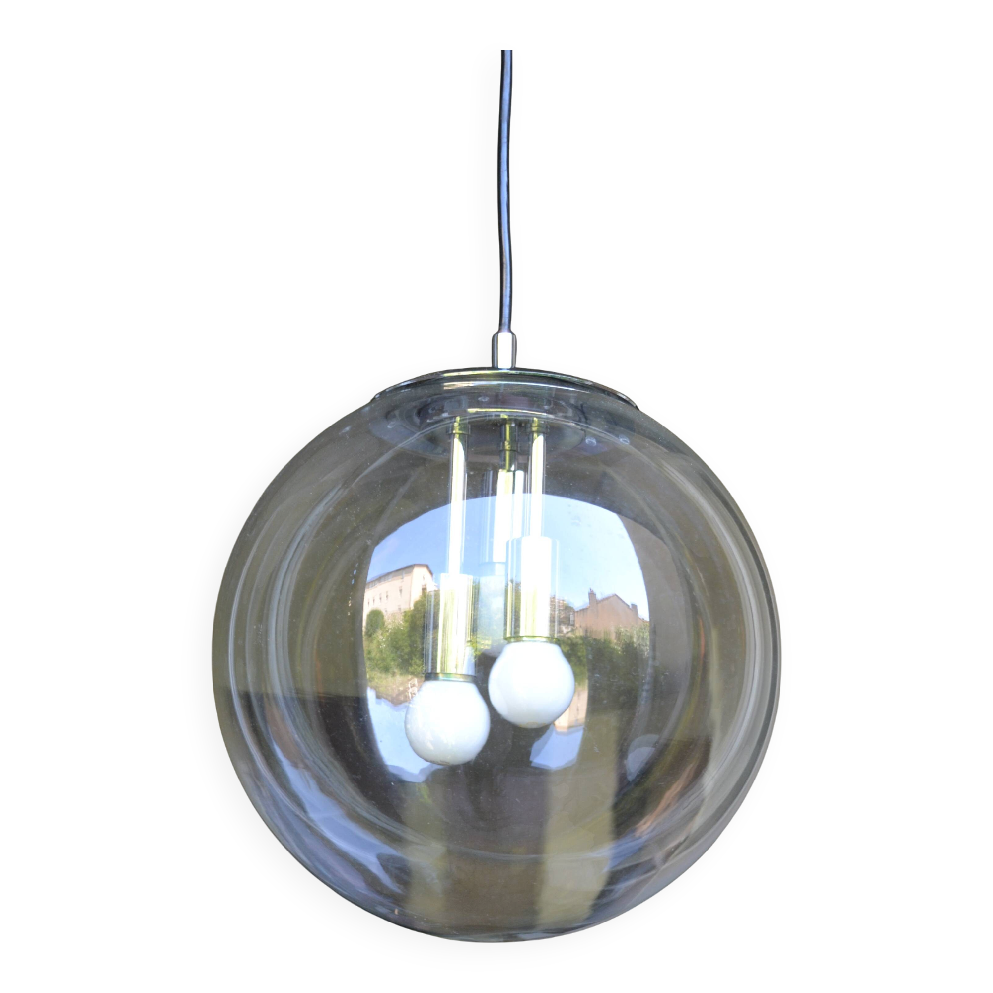 Chandelier pendant lamp Doria Leuchten West Germany 1960