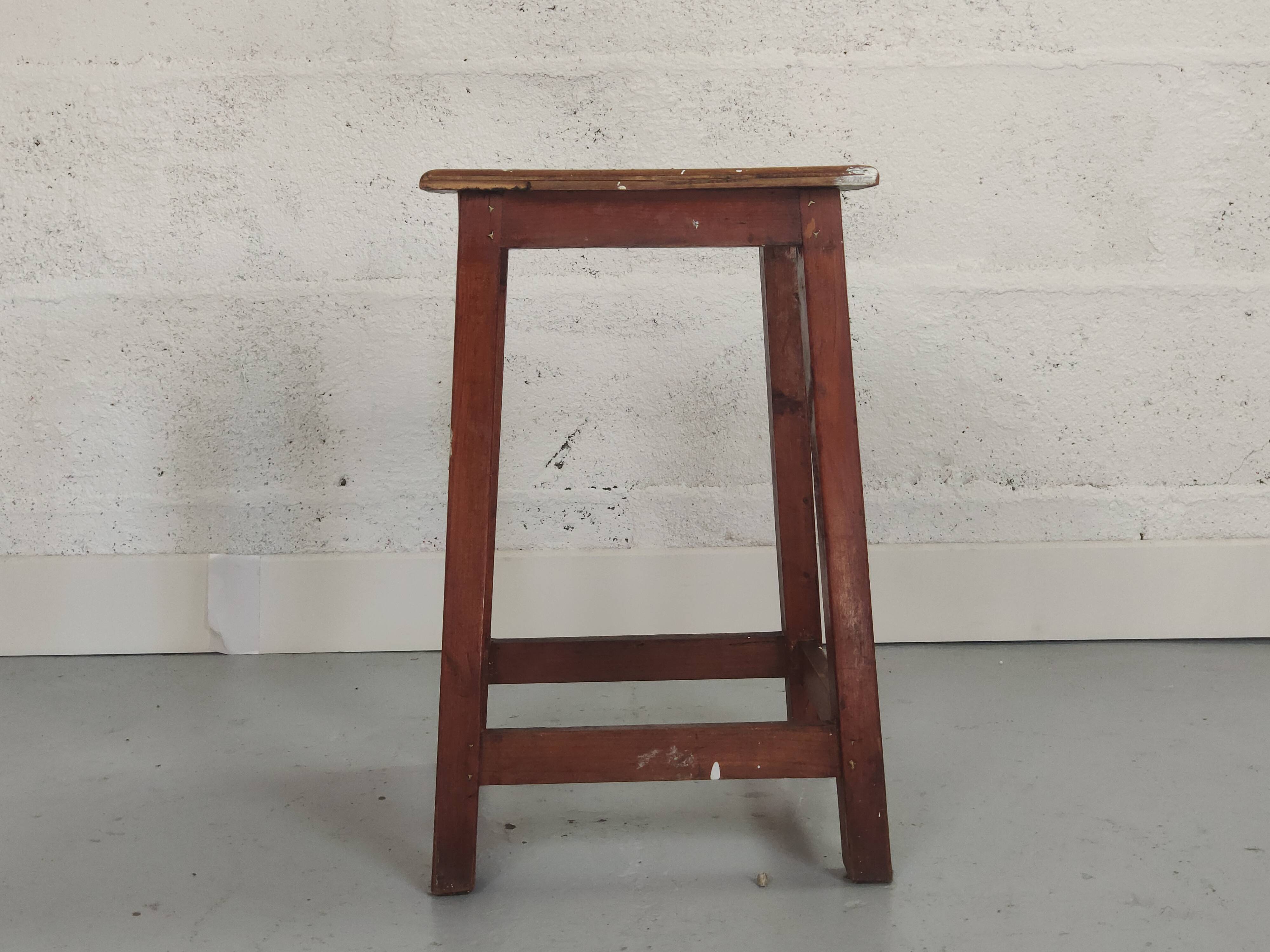 Vintage wooden painter's stool