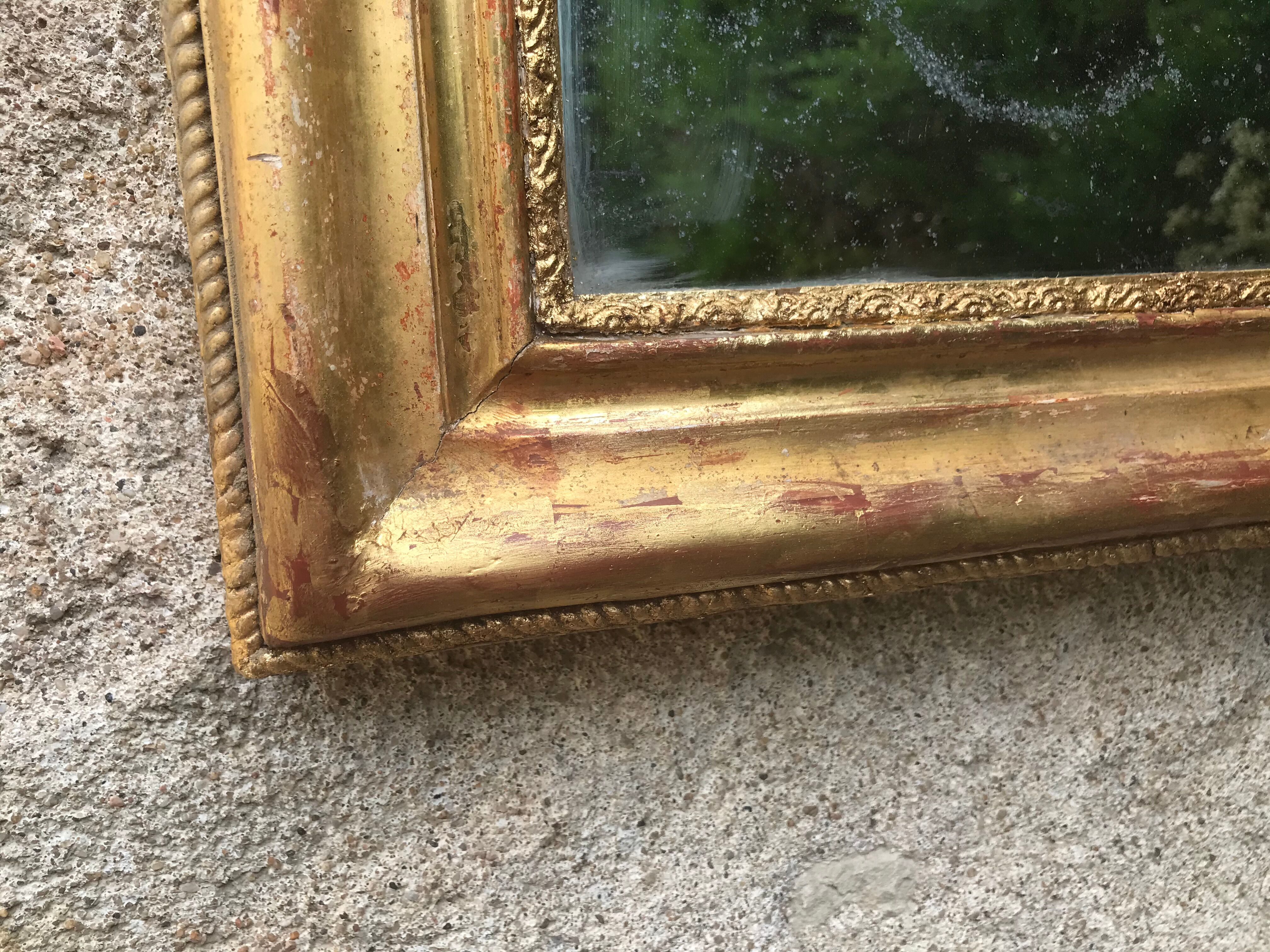 Mirror Louis-Philippe gilded 60x48 cm