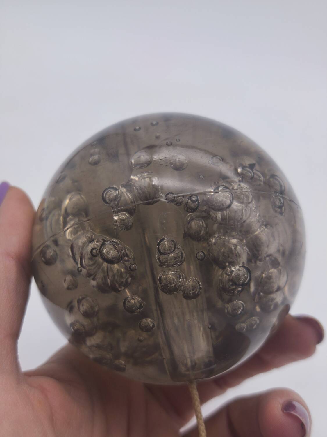 Bubble plexiglass cup-and-ball – Vintage 1970s design