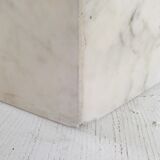 Set of 3 Italian Carrara Marble Side Tables, 1980s